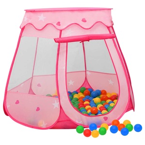 vidaXL, vidaXL Kinder-Spielzelt mit 250 Bällen Rosa 102x102x82 cm, vidaXL Kinder-Spielzelt mit 250 Bällen Rosa 102x102x82 cm