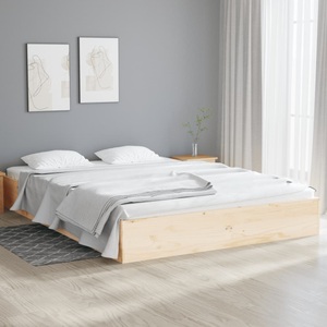 vidaXL, vidaXL Massivholzbett 135x190 cm 4FT6 Double