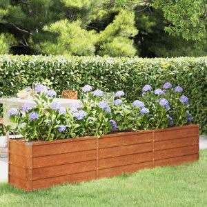 vidaXL, vidaXL Hochbeet Rostig 240x40x45 cm Cortenstahl, vidaXL Hochbeet Rostig 240x40x45 cm Cortenstahl
