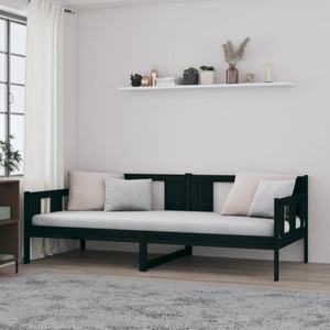 vidaXL, vidaXL Tagesbett Schwarz Massivholz Kiefer 90x200 cm, vidaXL Tagesbett Schwarz Massivholz Kiefer 90x200 cm