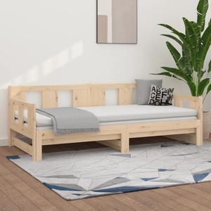 vidaXL, vidaXL Tagesbett Ausziehbar Massivholz Kiefer 2x(90x200) cm