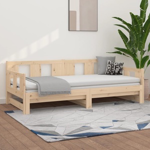 vidaXL, vidaXL Tagesbett Ausziehbar Massivholz Kiefer 2x(80x200) cm