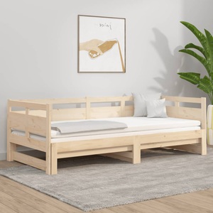 vidaXL, vidaXL Tagesbett Ausziehbar Massivholz Kiefer 2x(90x200) cm