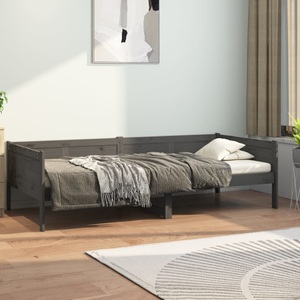 vidaXL, vidaXL Tagesbett Grau Massivholz Kiefer 90x200 cm, vidaXL Tagesbett Grau Massivholz Kiefer 90x200 cm