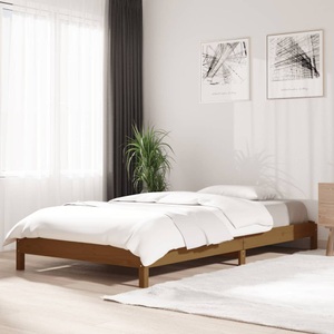 vidaXL, vidaXL Stapelbett Honigbraun 75x190 cm Massivholz Kiefer, 