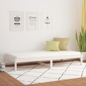 vidaXL, vidaXL Tagesbett Weiß 90x200 cm Massivholz Kiefer, vidaXL Tagesbett ohne Matratze Weiß 90x200 cm Massivholz Kiefer