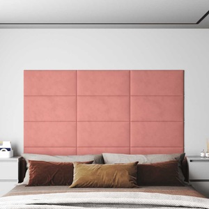vidaXL, vidaXL Wandpaneele 12 Stk. Rosa 60x30 cm Samt 2,16 m²
