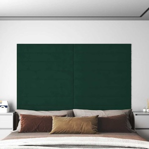 vidaXL, vidaXL Wandpaneele 12 Stk. Dunkelgrün 90x15 cm Samt 1,62 m²