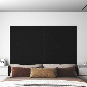 vidaXL, vidaXL Wandpaneele 12 Stk. Schwarz 90x15 cm Samt 1,62 m²