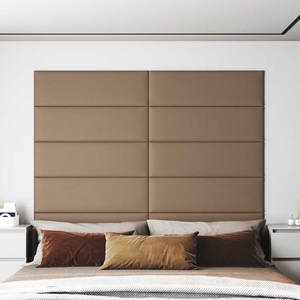 vidaXL, vidaXL Wandpaneele 12 Stk. Cappuccino-Braun 90x30cm Kunstleder 3,24 m²