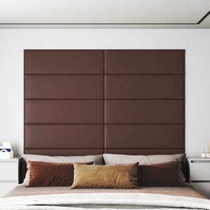 vidaXL, vidaXL Wandpaneele 12 Stk. Braun 90x30 cm Kunstleder 3,24 m²