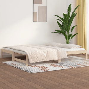 vidaXL, vidaXL Tagesbett Ausziehbar 2x(80x200) cm Massivholz Kiefer