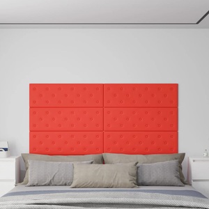 vidaXL, vidaXL Wandpaneele 12 Stk. Rot 90x30 cm Kunstleder 3,24 m²