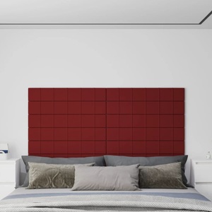 vidaXL, vidaXL Wandpaneele 12 Stk. Weinrot 90x15 cm Stoff 1,62 m², vidaXL Wandpaneele 12 Stk. Weinrot 90x15 cm Stoff 1,62 m²