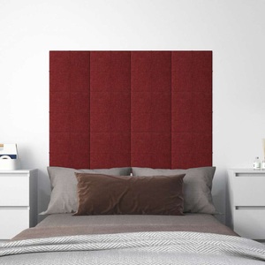 vidaXL, vidaXL Wandpaneele 12 Stk. Weinrot 30x30 cm Stoff 1,08 m²