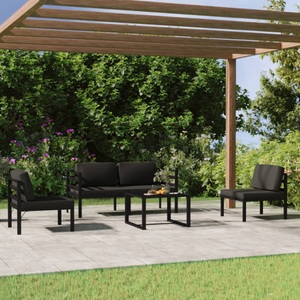 vidaXL, vidaXL 5-tlg. Garten-Lounge-Set mit Kissen Aluminium Anthrazit