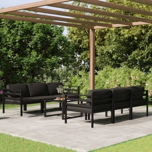 vidaXL, vidaXL 7-tlg. Garten-Lounge-Set mit Kissen Aluminium Anthrazit