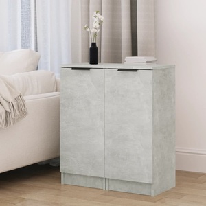 vidaXL, vidaXL Sideboards 2 Stk. Betongrau 30x30x70 cm Holzwerkstoff