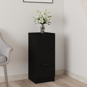 vidaXL, vidaXL Sideboard Schwarz 30x30x70 cm Holzwerkstoff
