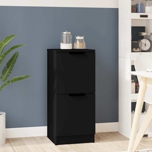 vidaXL, vidaXL Sideboard Schwarz 30x30x70 cm Holzwerkstoff