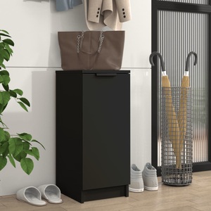 vidaXL, vidaXL Schuhschrank Schwarz 30x35x70 cm Holzwerkstoff