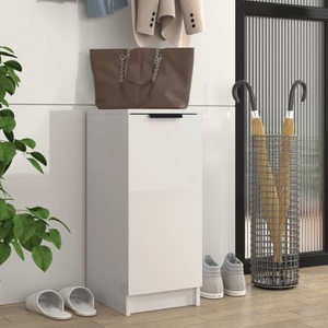 vidaXL, vidaXL Schuhschrank Hochglanz-Weiß 30x35x70 cm Holzwerkstoff, vidaXL Schuhschrank Hochglanz-Weiß 30x35x70 cm Holzwerkstoff