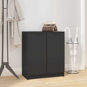 vidaXL, vidaXL Schuhschrank Schwarz 59x35x70 cm Holzwerkstoff