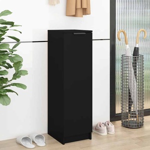 vidaXL, vidaXL Schuhschrank Schwarz 30x35x100 cm Holzwerkstoff