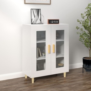 vidaXL, vidaXL Sideboard Hochglanz-Weiß 69,5x34x90 cm Holzwerkstoff, vidaXL Sideboard Hochglanz-Weiß 69,5x34x90 cm Holzwerkstoff