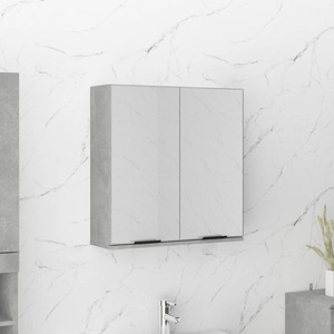 vidaXL, vidaXL Bad-Spiegelschrank Betongrau 64x20x67 cm
