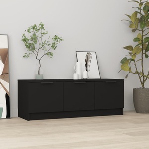 vidaXL, vidaXL TV-Schrank Schwarz 102x35x36,5 cm Holzwerkstoff, vidaXL TV-Schrank Schwarz 102x35x36,5 cm Holzwerkstoff