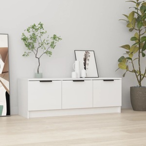 vidaXL, vidaXL TV-Schrank Hochglanz-Weiß 102x35x36,5 cm Holzwerkstoff, vidaXL TV-Schrank Hochglanz-Weiß 102x35x36,5 cm Holzwerkstoff