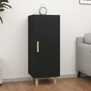 vidaXL, vidaXL Sideboard Schwarz 34,5x34x90 cm Holzwerkstoff, vidaXL Sideboard Schwarz 34,5x34x90 cm Holzwerkstoff