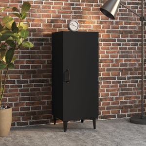 vidaXL, vidaXL Sideboard Schwarz 34,5x34x90 cm Holzwerkstoff