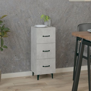 vidaXL, vidaXL Sideboard Betongrau 34,5x34x90 cm Holzwerkstoff, vidaXL Sideboard Betongrau 34,5x34x90 cm Holzwerkstoff
