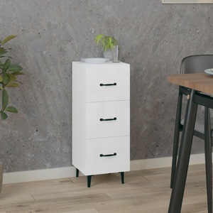 vidaXL, vidaXL Sideboard Hochglanz-Weiß 34,5x34x90 cm Holzwerkstoff, vidaXL Sideboard Hochglanz-Weiß 34,5x34x90 cm Holzwerkstoff