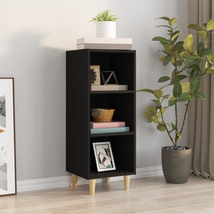 vidaXL, vidaXL Sideboard Schwarz 34,5x32,5x90 cm Holzwerkstoff