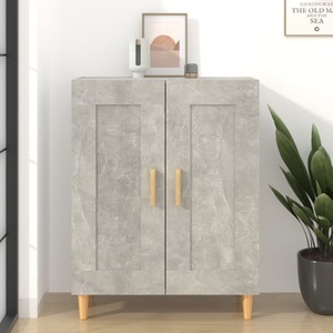 vidaXL, vidaXL Sideboard Betongrau 69,5x34x90 cm Holzwerkstoff, vidaXL Sideboard Betongrau 69,5x34x90 cm Holzwerkstoff