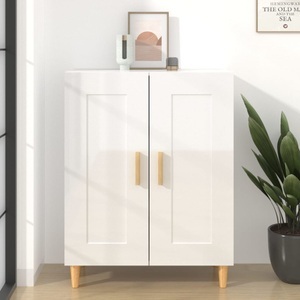 vidaXL, vidaXL Sideboard Hochglanz-Weiß 69,5x34x90 cm Holzwerkstoff, 