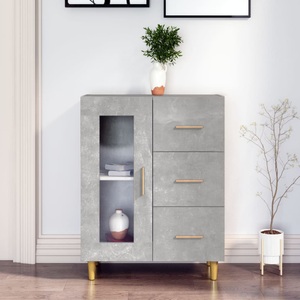 vidaXL, vidaXL Sideboard Betongrau 69,5x34x90 cm Holzwerkstoff