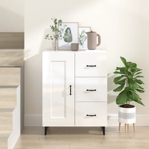 vidaXL, vidaXL Sideboard Hochglanz-Weiß 69,5x34x90 cm Holzwerkstoff, vidaXL Sideboard Hochglanz-Weiß 69,5x34x90 cm Holzwerkstoff