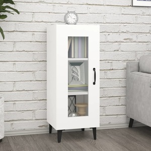 vidaXL, vidaXL Sideboard Weiß 34,5x34x90 cm Holzwerkstoff