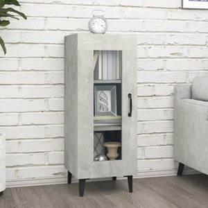 vidaXL, vidaXL Sideboard Betongrau 34,5x34x90 cm Holzwerkstoff