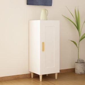 vidaXL, vidaXL Sideboard Weiß 34,5x34x90 cm Holzwerkstoff