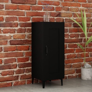 vidaXL, vidaXL Sideboard Schwarz 34,5x34x90 cm Holzwerkstoff