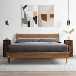 vidaXL, vidaXL Sideboard Räuchereiche 30x30x70 cm Holzwerkstoff