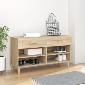 vidaXL, vidaXL Schuhschrank Sonoma-Eiche 102x35x55 cm Holzwerkstoff, vidaXL Schuhschrank Sonoma-Eiche 102x35x55 cm Holzwerkstoff