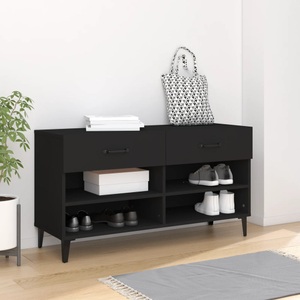 vidaXL, vidaXL Schuhschrank Schwarz 102x35x55 cm Holzwerkstoff