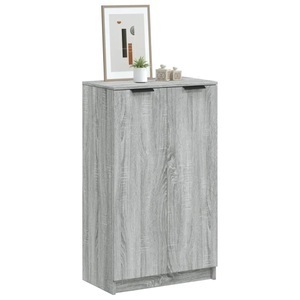 vidaXL, vidaXL Schuhschrank Grau Sonoma 59x35x100 cm Holzwerkstoff, vidaXL Schuhschrank Grau Sonoma 59x35x100 cm Holzwerkstoff