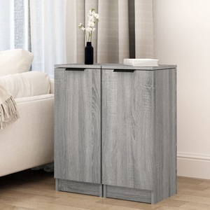 vidaXL, vidaXL Sideboards 2 Stk. Grau Sonoma 30x30x70 cm Holzwerkstoff